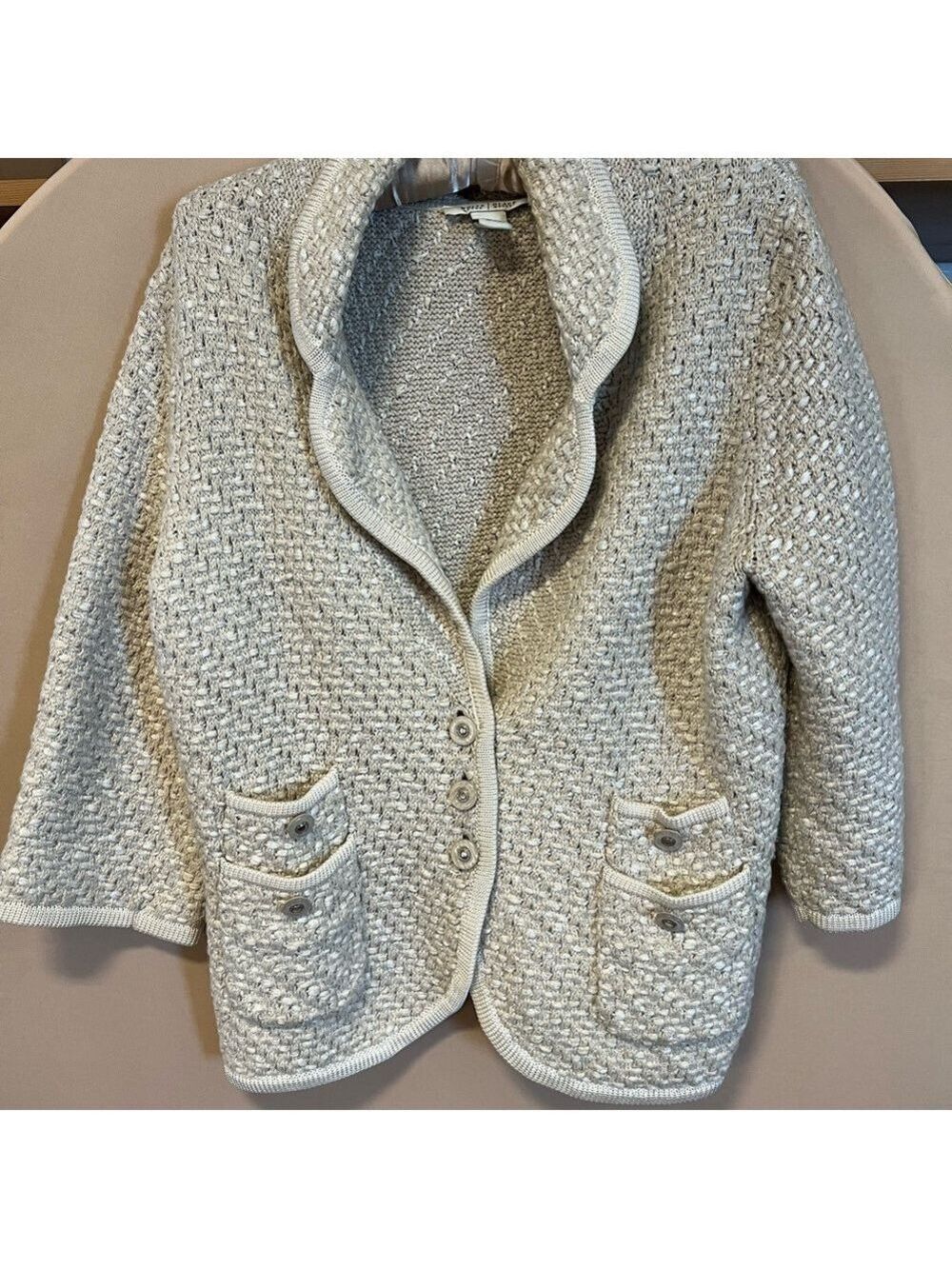 WHBM Chanel-like Knit Cropped Jacket - Picture 2 of 8